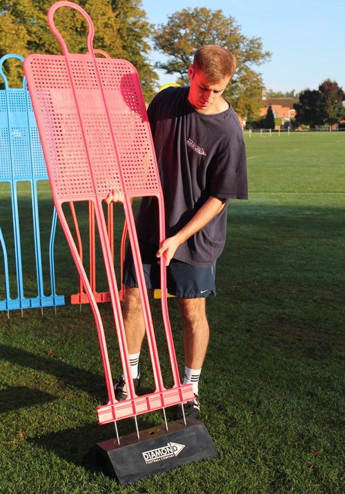 football drills with mannequins