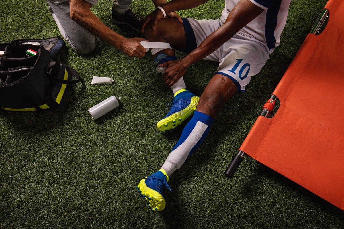 Football recieving first aid