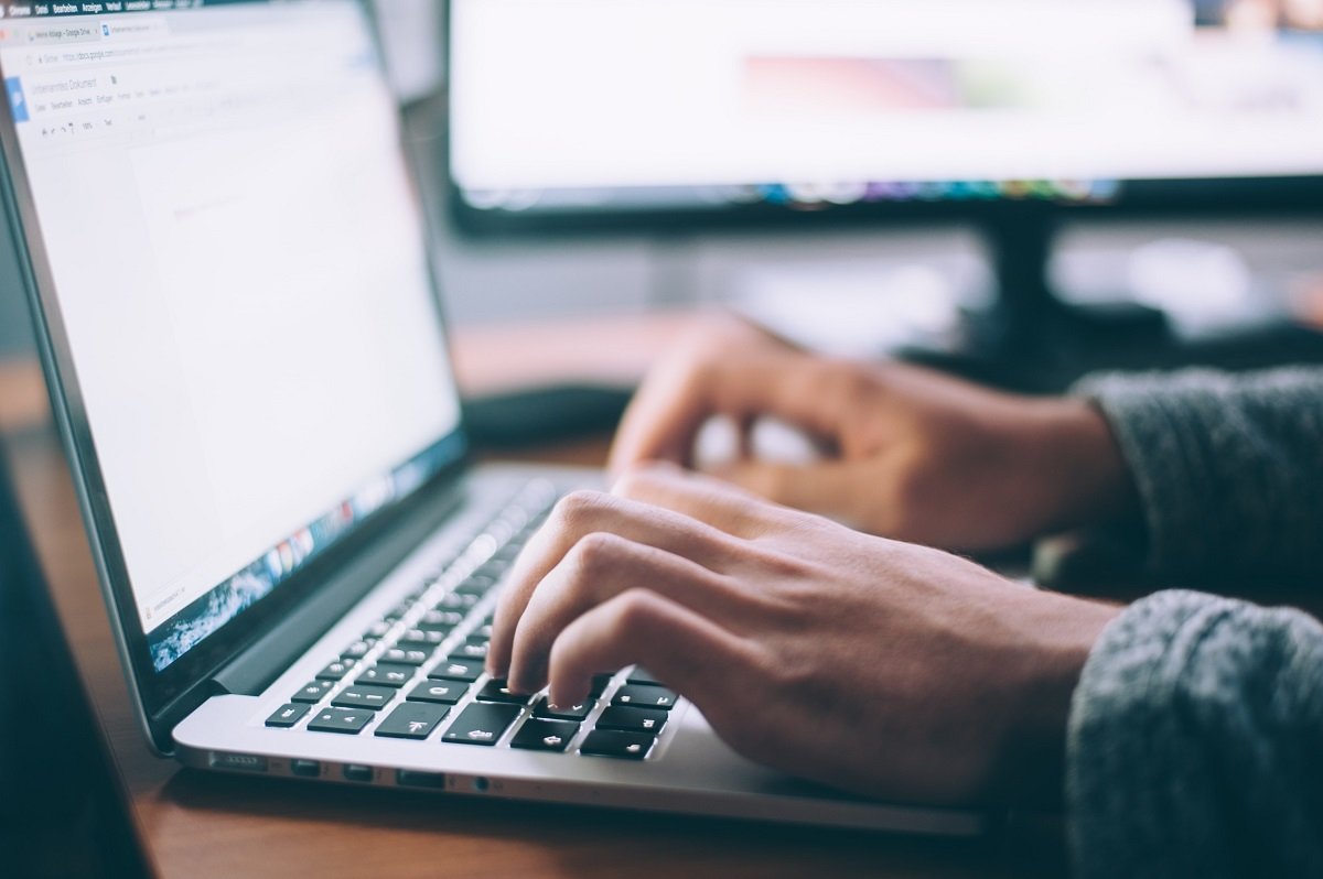 Man using laptop