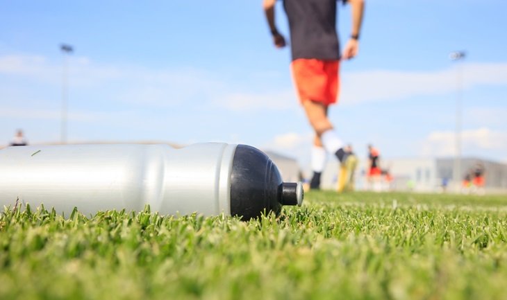 Water bottle lying on the ground