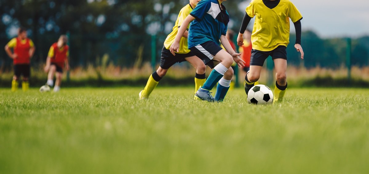 Youth football players at the grassroots level
