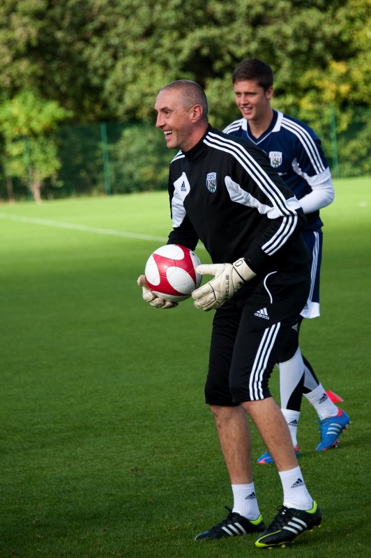 West Brom players training with Diamond Pro Trainer Football